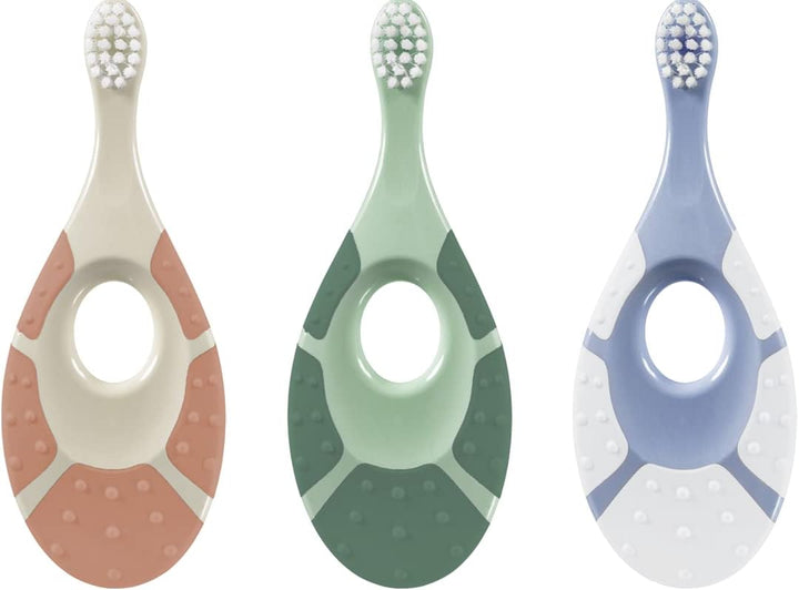 | Step 1 Baby Toothbrush | 0-2 Years, Soft Bristles, BPA Free | Green & Blue | 4 Pack