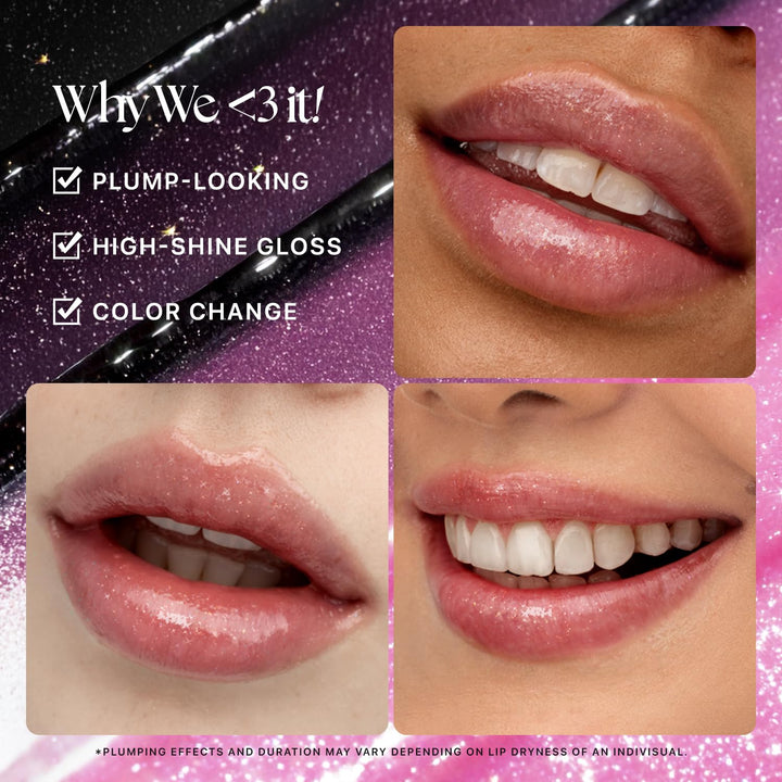 HONEY MELTING LIP GLITTER & PLUMPING (16 MIDNIGHT SPARKLE) SOFT LIP STICK Moisturizing Gloss, Volumizing Formula, Color Changing Sheer Tint, Shine Glimmer Finish, Korean Make Up