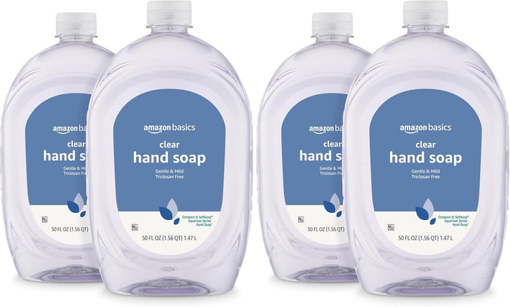 Gentle & Mild Clear Liquid Hand Soap Refill, Triclosan-Free, 50 Fluid Ounces, 1-Pack (Previously Solimo)