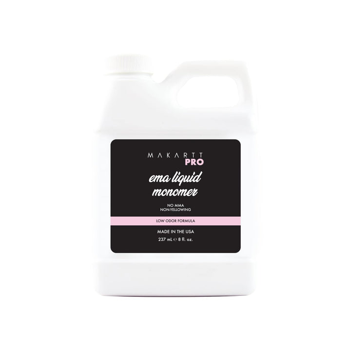 Low Odor, MMA Free Monomer, Non-Yellowing Professional Grade Formula, Beginner Nail Tech Friendly - Essential Acrylic Nail Supply for Nail Technicians (8 Fl Oz)