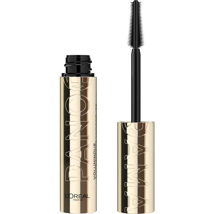 Voluminous Panorama Mascara, Volumizing and Lengthening Mascara, Washable Longwear and Smudge Resistant Make Up, Blackest Black, 0.33 Fl Oz
