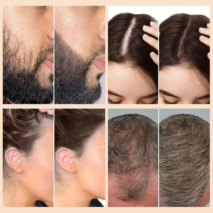 Hair Thickening Fibers&Pump Applicator Set Professional Hair Styling Set- Hair Fibers Barber Enhancement Spray for Mens Hair&Beard- Hairline Enhancer & Volumizing Spray Barber Enhancement Card(Black)