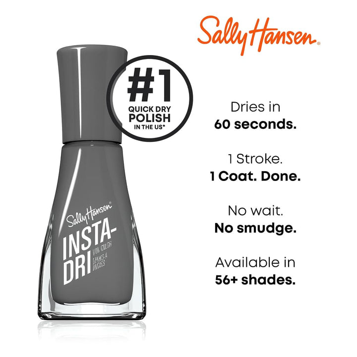 Insta-Dri, Back to Black, Quick Dry, Long Lasting, Opaque, Shinyblack Nail Polish