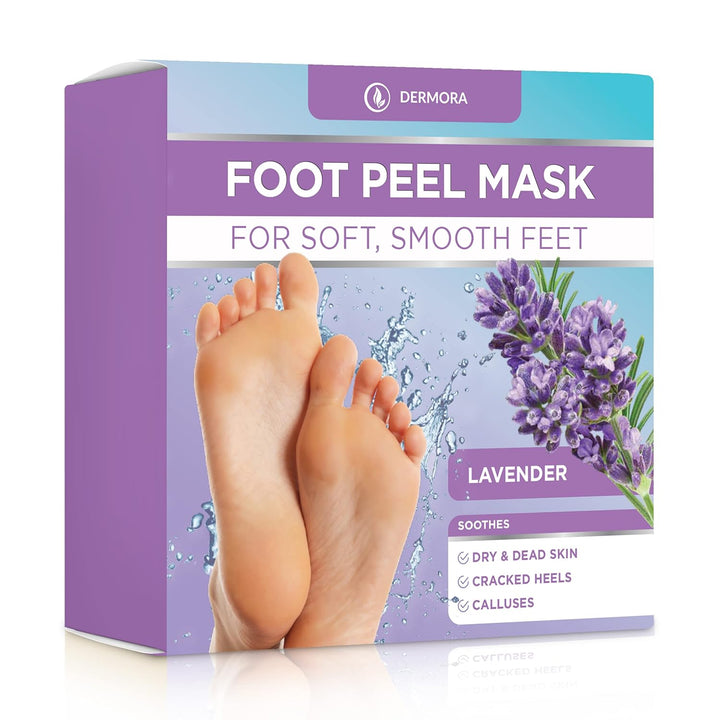 Foot Peel Mask - 2 Pack of Regular Size Skin Exfoliating Foot Masks for Dry, Cracked Feet, Callus, Dead Skin Remover for Baby Soft Feet, Original Scent