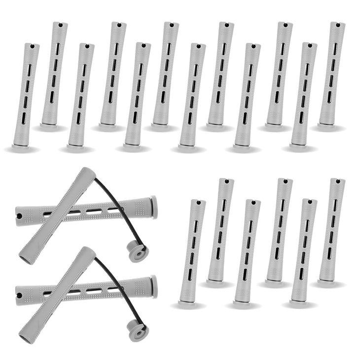 20 Pcs Perm Rods for Short Hair Small Plastic Hair Perming Rods and Rollers Curling Roller Perm Rod Medium for Long Hairs (Blue, 0.35 Inches)