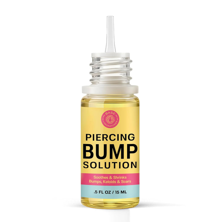 Piercing Bump Solution & Keloid Bump Removal | Soothing Piercing Aftercare for Piercing Bumps & Keloid Scar Removal | Ear & Nose Keloid Bumps Piercing Aftercare Solution Oil | 0.5 Oz
