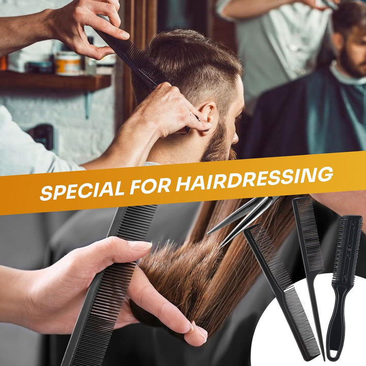 Barber Cape 13Pcs with Neck Duster Brush Adjustable, Extra Long Hair Cutting Cape 63" X 55" Profesional Barber Accessories for Men/Adults/Barber/Salon/Clients/Home/Women/Kids