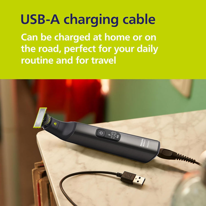 Philips Oneblade 360 Pro Face + Body, Hybrid Electric Beard Trimmer, Shaver and Bodygroomer, with 360 Blade Technology, Model QP6552/90