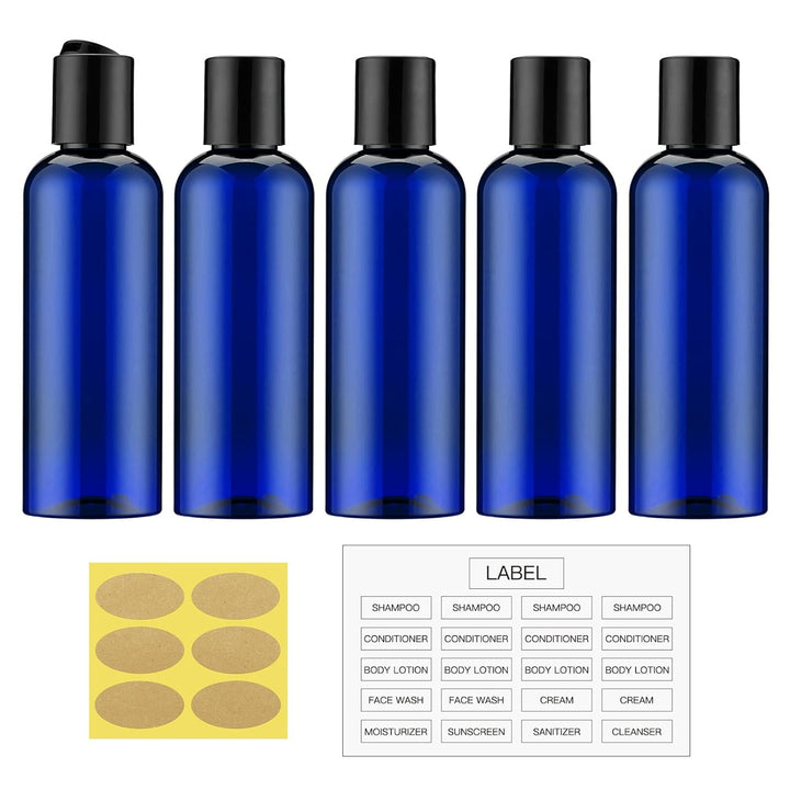 Travel Bottles for Toiletries 3.4 Oz - Travel Size Containers for Shampoo Plastic - Small Empty Lotion Squeeze Bottle for Liquid TSA Approved - Leak Proof Mini Conditioner Refillable Clear 100Ml