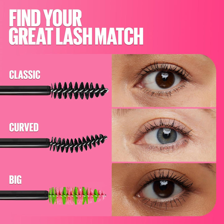 Great Lash Waterproof Mascara, Volumizing, Lengthening and Lash-Doubling Formula for Thicker Lashes, Very Black, 1 Count