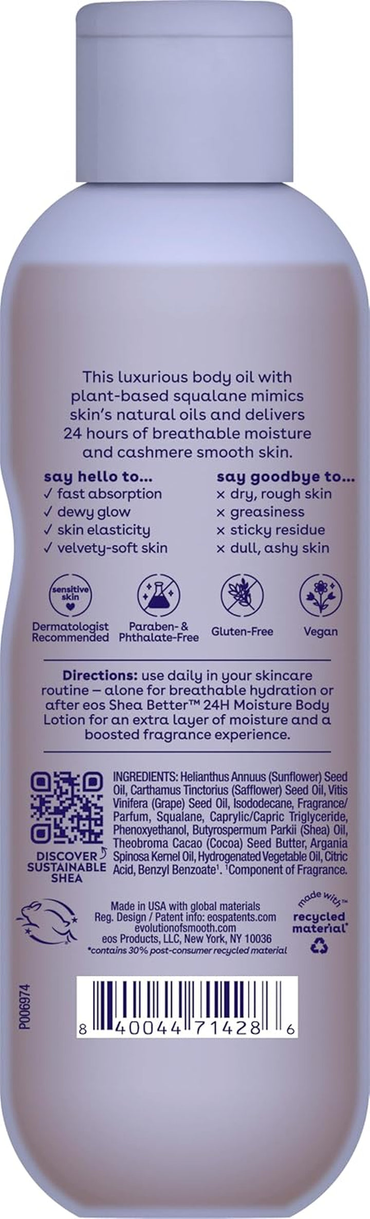 Cashmere Shave Oil, Vanilla Cashmere, Soothing Moisturizing, Prevents Irritation and Razor Burn, Bikini Area-Approved, Body Care, 6 Fl Oz