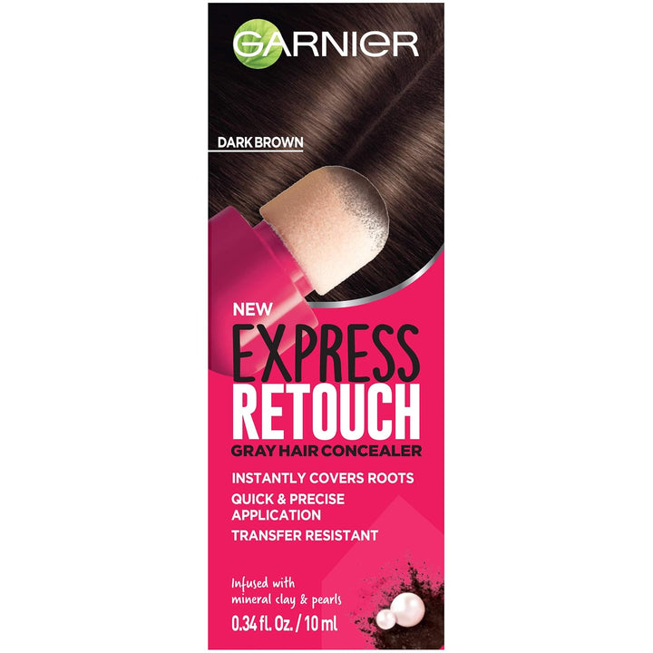 Hair Color Express Retouch Gray Hair Concealer, Instant Gray Coverage, Brown, 1 Count