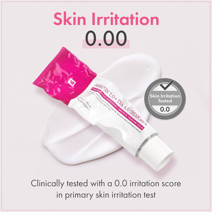 Arbutin 7% + Tranexamic Acid 4% Cream, 70,000Ppm Arbutin, 40,000Ppm TXA, Niacinamide, Glutathione, Dark Spots, Freckle, Blemishes, Pigmentation, Korean Skin Care, 50Ml, 1.69 Fl.Oz.
