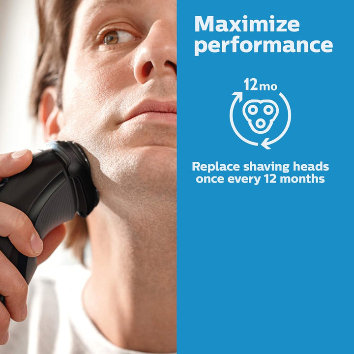 Philips  SH30/52 Shaving Heads, Compatible with Philips Shavers Series 1000, 3000 and 5000, Powerful Performance, Self-Sharpening, 3 Pieces, Model SH30/52