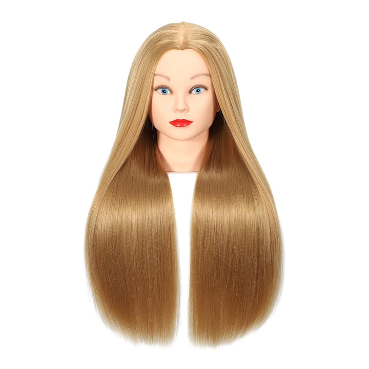 Mannequin Head 99% Human Hair for Hairstyling - Heat Resistant Manikin Head for Cosmetology Students, Professionals & Practice Exams (Blond 27#)