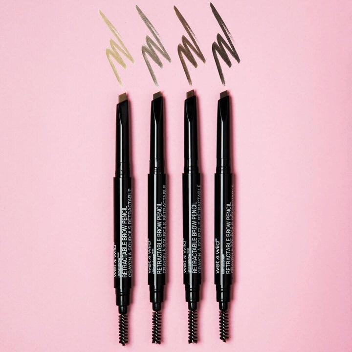 Ultimate Eyebrow Retractable Definer Pencil, Medium Brown, Dual-Sided Brow Brush, Fine Tip, Shapes, Defines, Fills Brow Makeup