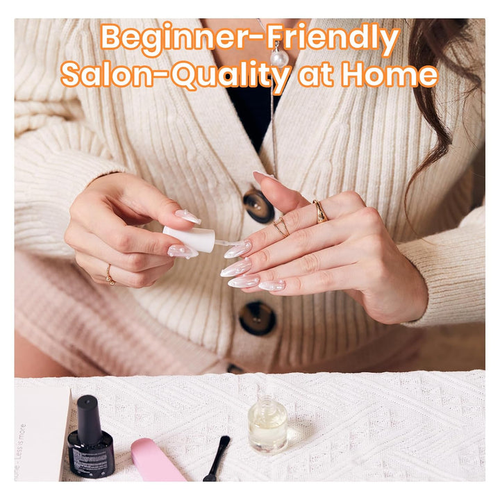 Beetles 2Pcs*20G Solid Nail Glue Gel, Tipex Soft Nail Tips Glue Super Strong for Acrylic Nails Extension Fake Nails Press on Nails, Christmas Nail Art, U V Light Required