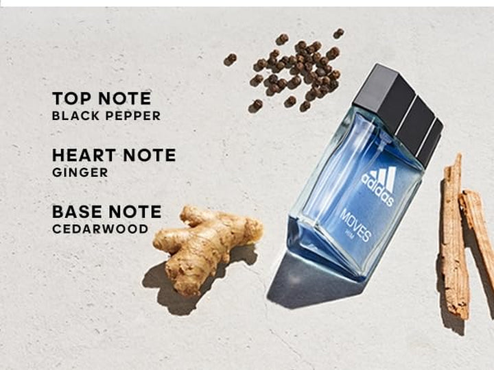 Moves Him Body Fragrance 2.5 Fl Oz (Pack of 1) , Notes of Green Apple, Cedarwood, Musk, Men'S Fragrance, Long Lasting, Sporty Fragrance, Travel Size