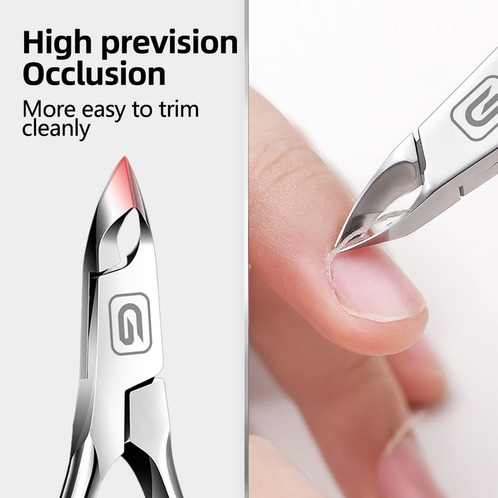 Cuticle Trimmer 3/4 Jaw Extremely Sharp Cuticle Nippers Scissors Stainless Steel Clippers Cutter Remover Pedicure Manicure Nail Tool, Cuticle Pusher, Nail Cuticle Trimmer Professional Cuticle Cutter