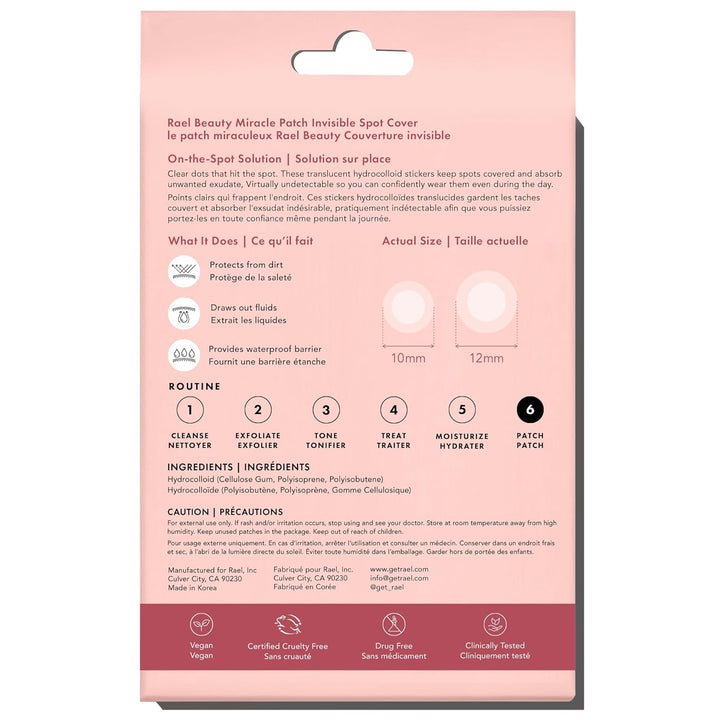 Pimple Patches, Miracle Invisible Spot Cover - Hydrocolloid Acne Patch, Treatment for Breakouts, Absorbs Zits & Blemish, Korean Skin Care, 2 Sizes (96 Count)