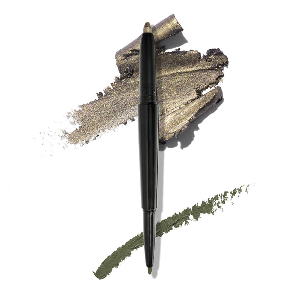 Swipe-N-Line Dual-Ended Eyeshadow + Eyeliner - Earthy (Taupe-Green/Warm Green) - Cream Eyeshadow & Smooth Glide Eyeliner - Waterproof & Crease-Free Color