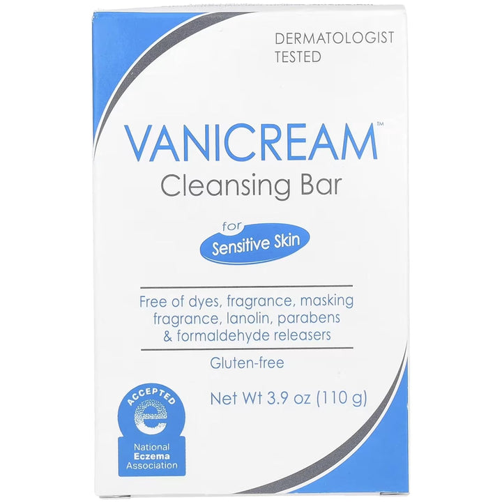 Cleansing Bar for Sensitive Skin, Unscented 3.9 Ounce (Pack of 2)