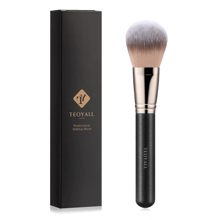 Domed Cheek Brush, Medium Precision Brush Head with Dense Synthetic Bristles for Contour Bronzer Blush with Loose Powder Cream