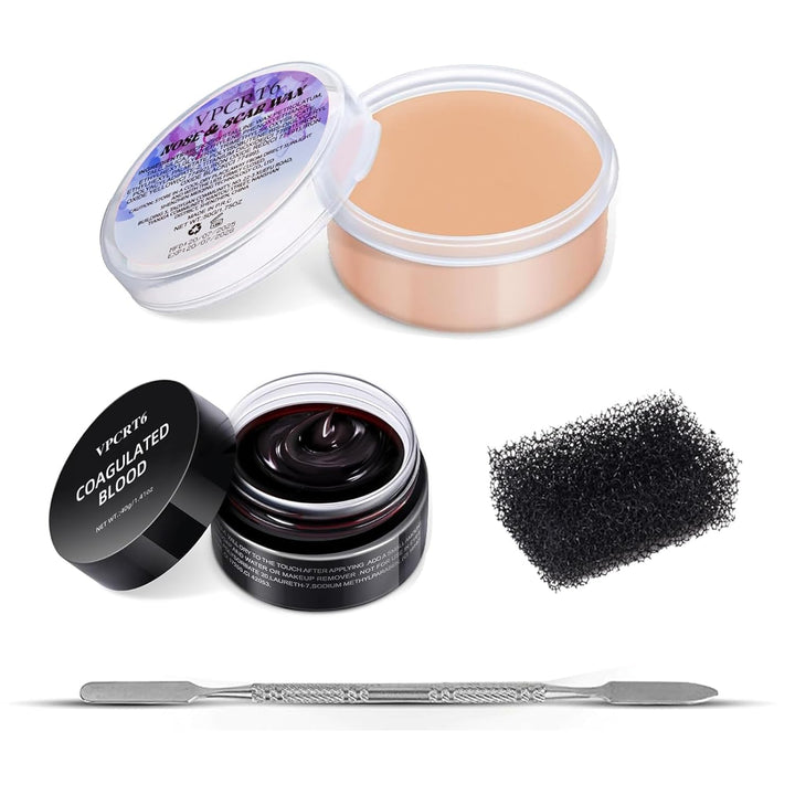 Halloween Fake Blood Spray, Washable Fake Blood Makeup, Halloween Realistic Fake Blood for Face Body Paint, Perfect for Vampire Makeup, Clown & Sfx & Cosplay & Zombie Make Up, 1 Pack