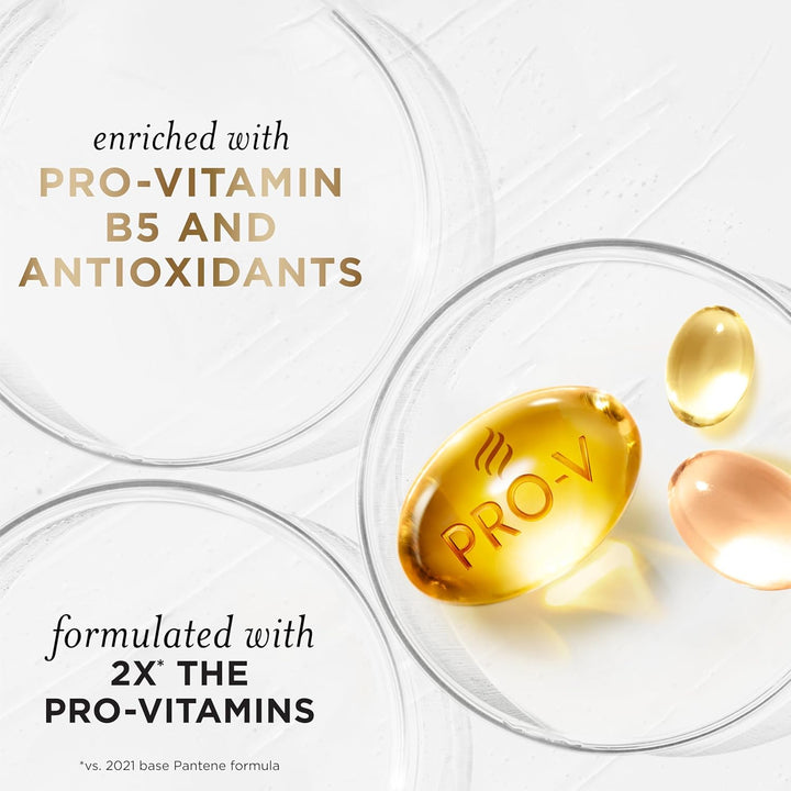 Shampoo & Conditioner Set, Daily Moisture Renewal - Pro-V Nutrients for Dry, Color-Treated, Straight to Curly Hair, 72-Hour Hydration & Softness, 52.8 Oz Total + Miracle Rescue Shot (0.5 Oz)