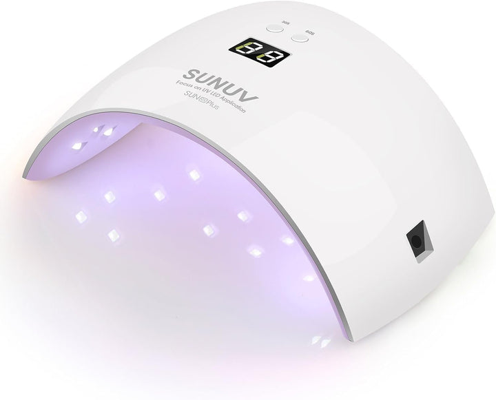 UV LED Nail Lamp, Nail Dryer for Gel Polish UV Light for Nails with Sensor 2 Timers SUN9C Pink Gift for Women Girls