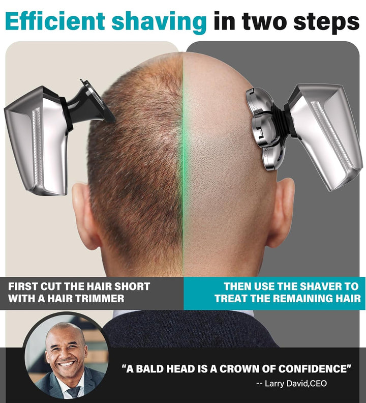 Head Shavers for Bald Men, Upgraded 7D Electric Razor, Cordless Rechargeable, Ipx7 100% Waterproof, Dry & Wet Bald Head Shaver, Beard Grooming Kit with Led Display