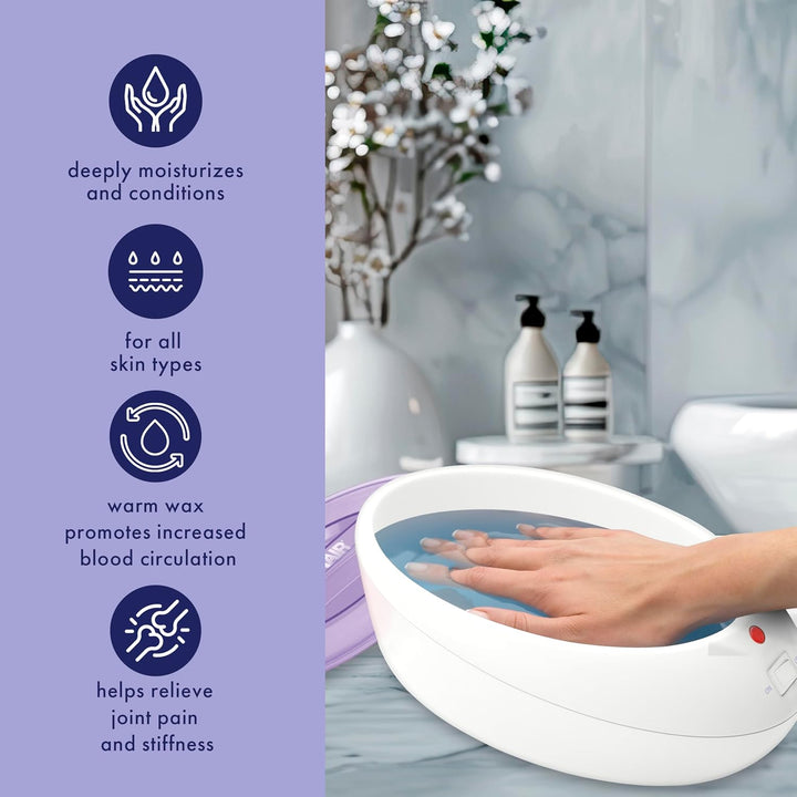 True Glow by  Paraffin Bath for Hands and Feet - Moisturizing Treatment with 1Lb. Wax - Purple
