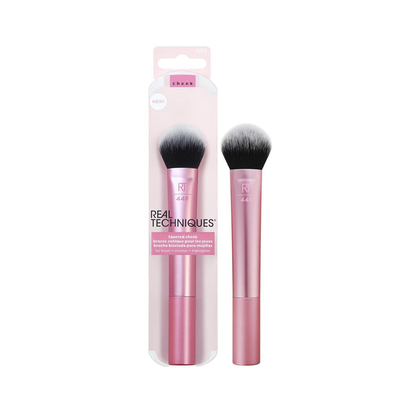 Tapered Cheek Brush, RT 449 Fluffy Blending Brush for Powder Blush & Highlighter, Ultraplush Synthetic Bristles, Vegan & Cruelty-Free Makeup Brush, 1 Count