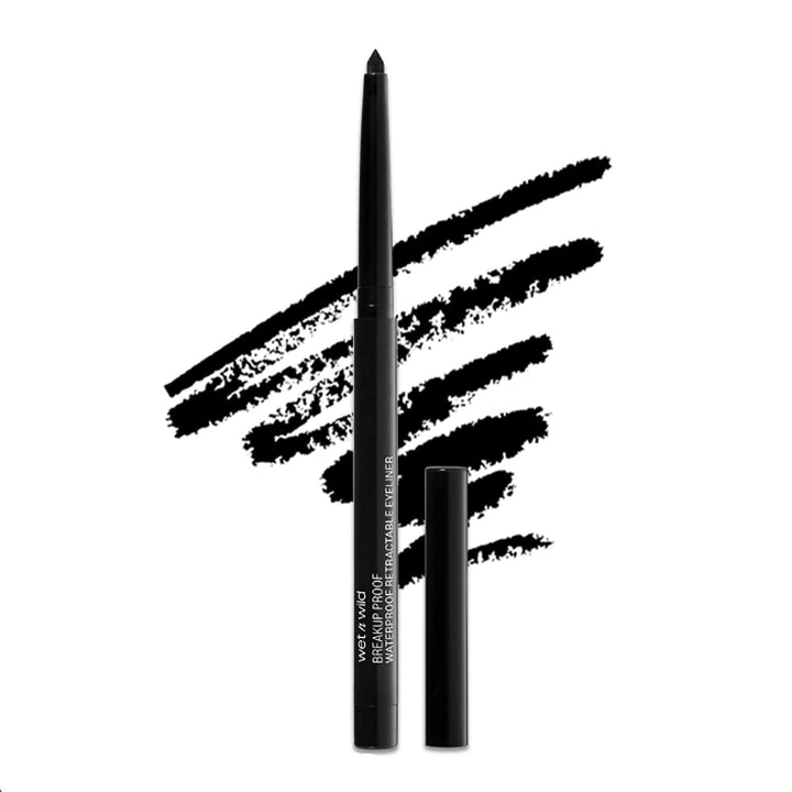 Mega Last Breakup Proof Waterproof Retractable Gel Eyeliner - Ultra Pigmented 16-Hour Long Wear, Smudge Proof Satin Finish Formula, Cruelty-Free & Vegan - Charcoal
