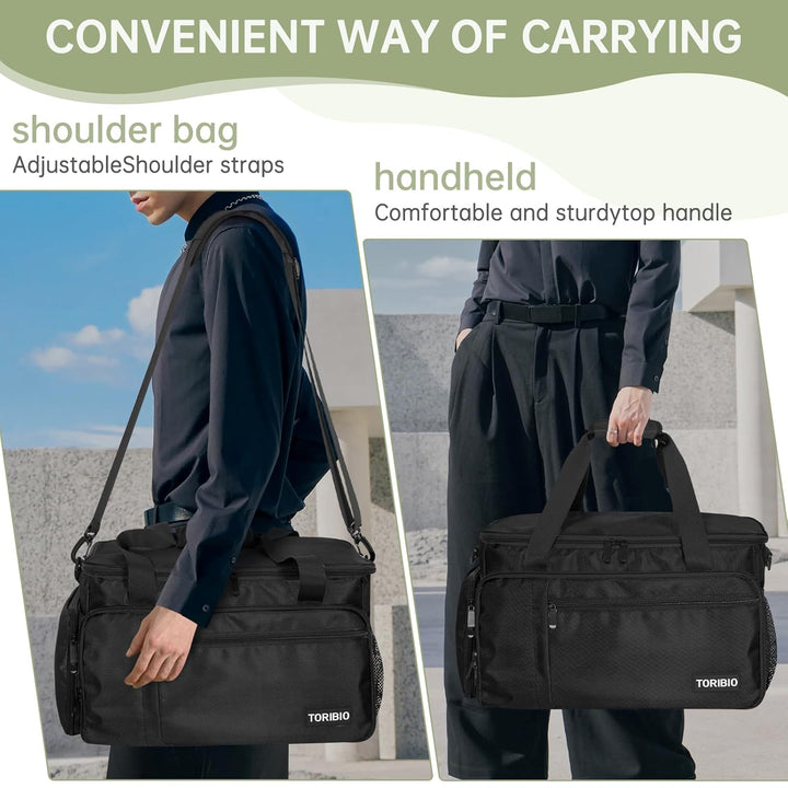 Large Capacity Hairdresser Bag with Adjustable Dividers, Barber Carrying Bag Barber Travel Case Organizer for Clippers and Supplies, Holds Various Hair Cutting Tools