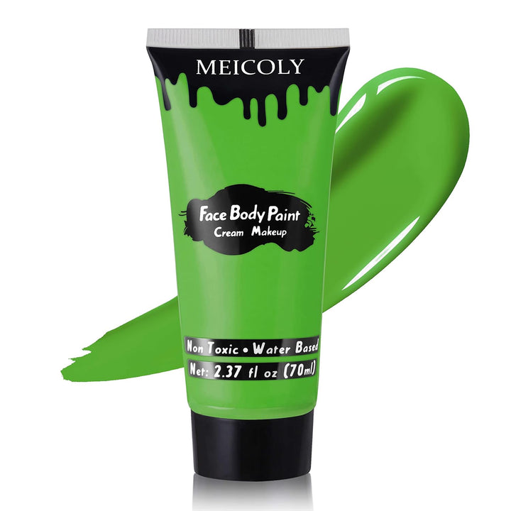 Green Face Body Paint,Halloween SFX Witch Makeup Elphaba Costume Face Paint,Camouflage Gamora Hunting Hulk Body Paint for Adults and Kids,St. Patrick’S Day Face Paint Makeup Accessories