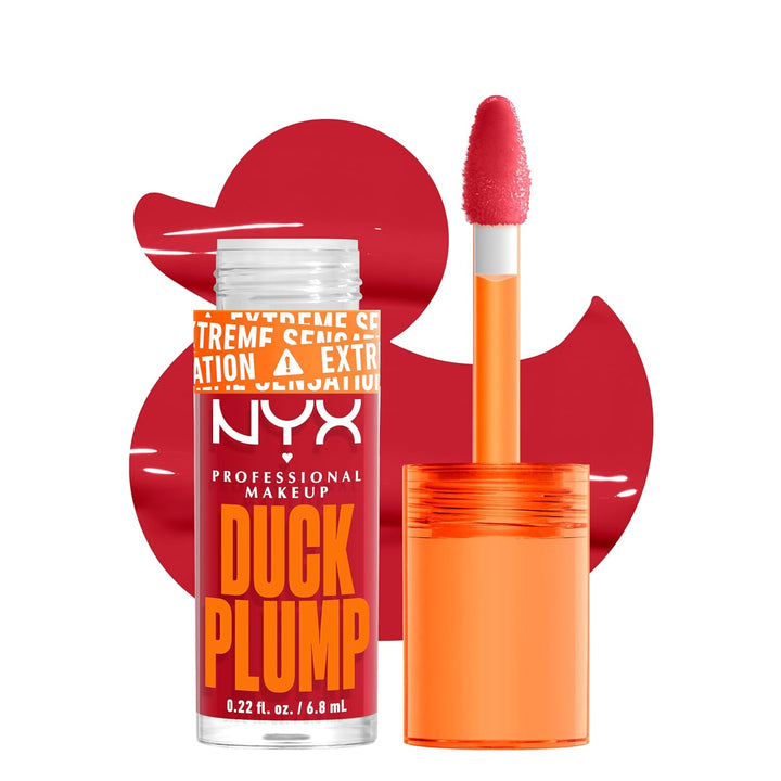 Duck Plump High Pigment Lip Gloss, Lip Plumper Gloss with Spicy Ginger - Clearly Spicy