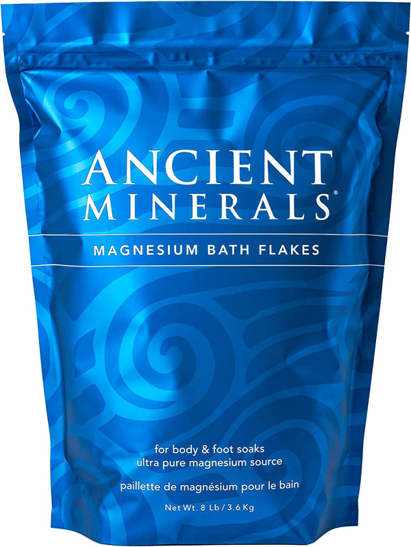 Magnesium Bath Flakes – Pure Zechstein Magnesium Chloride for Soaking and Whole-Body Replenishment, 8 Lb Bag