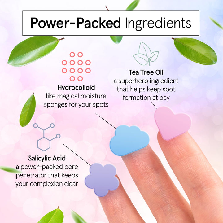 Award Winning Pore Strip - Pimple Patches for Face - Hydrocolloid Acne Patches - Absorbs Zits, Reduces Redness - Cute Patches Dermatologist-Tested, Vegan (Multishape, 36 Count)