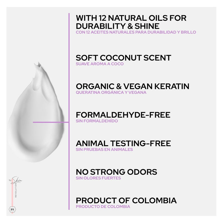 Aftercare for Ritual Botánico Keratina Orgánica | Treatment to Straighten, Repair and Relax Hair | All Natural, Organic & Vegan Ingredients | Product of Colombia| Keratin Medium, 250Ml/8.45 Fl Oz)
