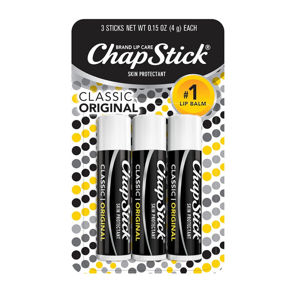 Classic Original Lip Balm Tubes, Lip Care - 0.15 Oz (Pack of 3)