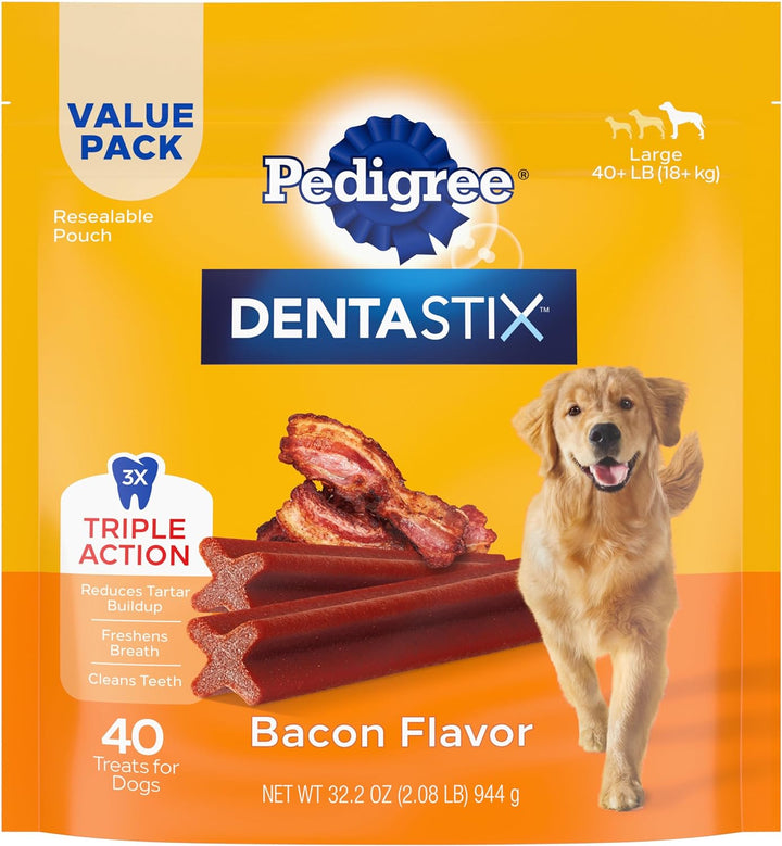 Dentastix Large Breed Dog Treats, Fresh Flavor, 1.46 Lb. Bag (28 Treats)