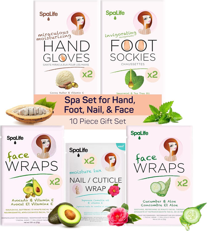 Softening Care Foot Sockies (8-Pack) - Spearmint & Tea Tree Oil, Exfoliating Pack for Healthy Feet, Intensive Repair, Callus Remover Sockies, Dry Skin Solution, Moisturizing Foot Treatment