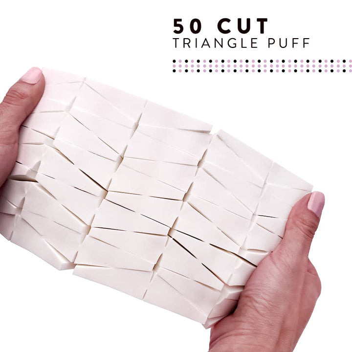 100 Pack Makeup Sponge Mini Applicator Wedges, Triangle Cosmetic Sponges for Foundation, Blush, Eye Shadow, Blending, Latex Free, Perfect for Face Painting and Halloween Makeup