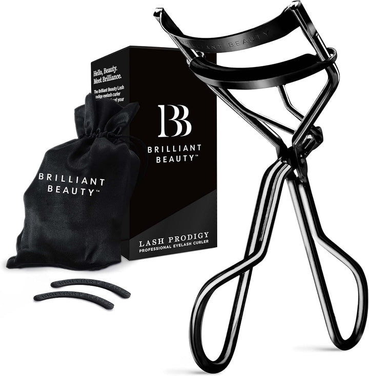 Eyelash Curler with Satin Bag & Refill Pads - Award Winning - No Pinching, Just Dramatically Curled Eyelashes for a Lash Lift in Seconds (Rose Gold)