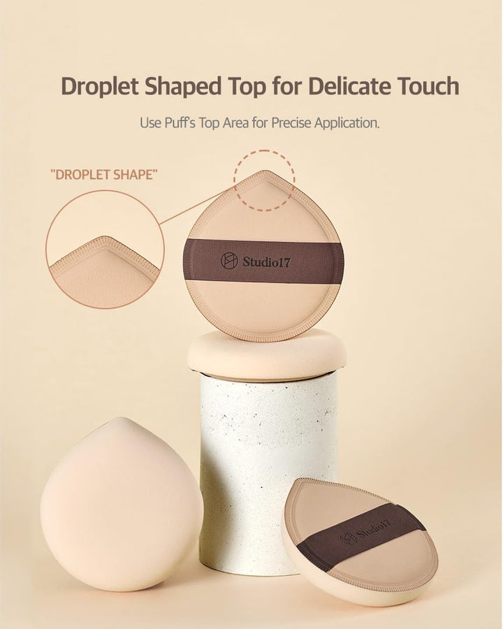 Pang Pang Makeup Powder Puff 1 Pc | Big Makeup Sponge for Foundation | Fluffy Cushion Puff Blender with Latex | Korean Makeup Puff for Foundation and Powder | 2.2In Diamater