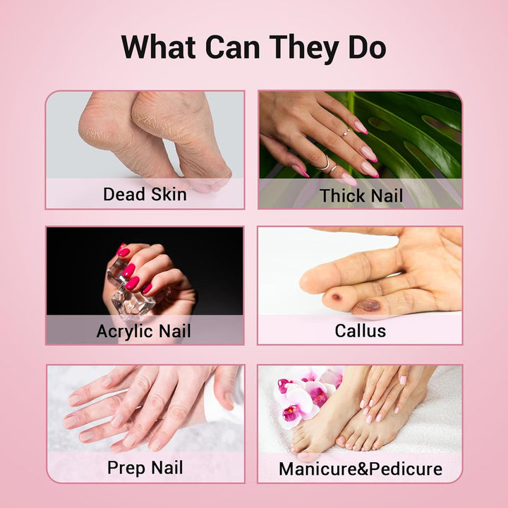 100 Pcs Nail Drill Bits Sanding Bands for Nail Drill 180 Fine Grit Nail File Sanding Bands for Acrylic Nails Gel Manicures and Pedicure