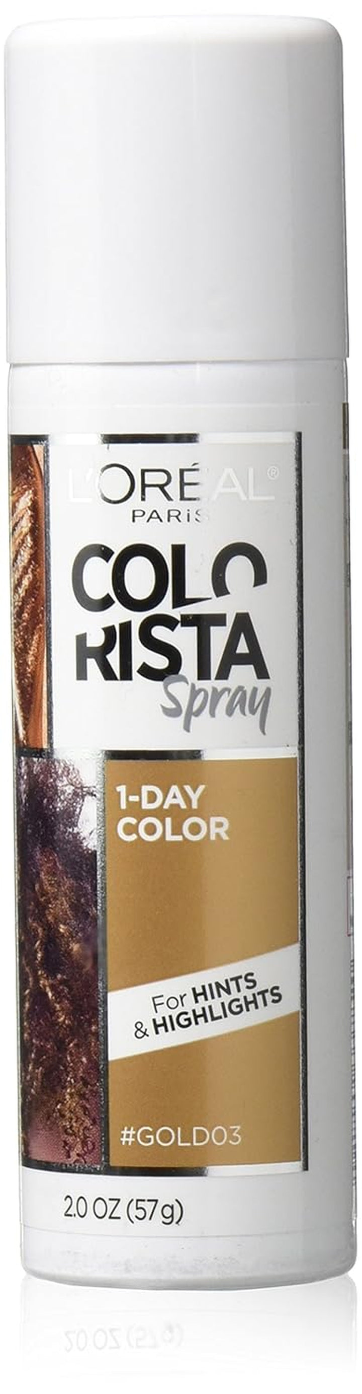 Colorista 1-Day Washable Temporary Hair Color Spray, Silver, 2 Ounce