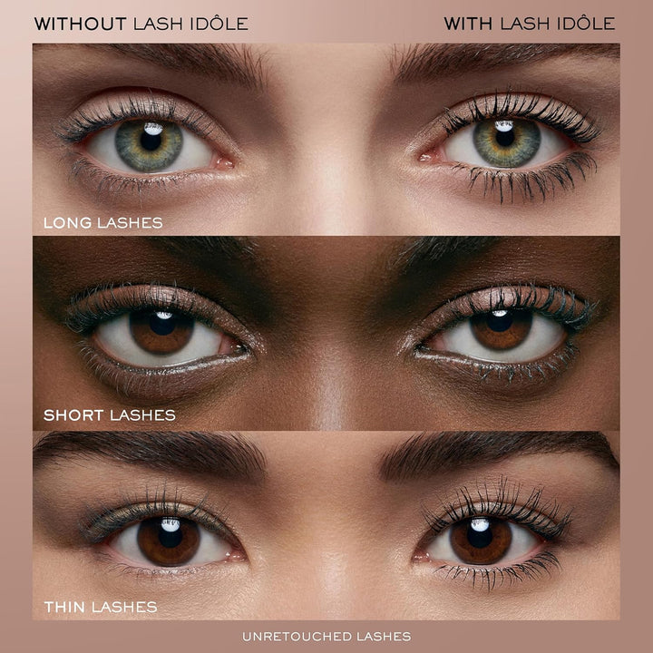 Lash Idôle Lash-Lifting & Volumizing Mascara - Black Mascara for Instant Volume, Length & Lift - Smudge Proof & up to 24H Wear - Black
