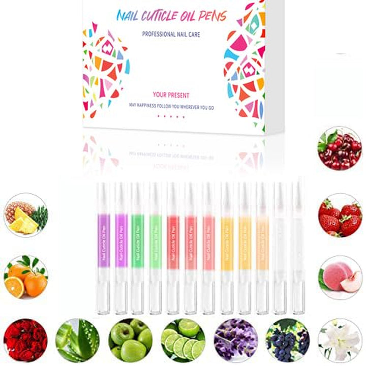 6Pcs Nail Cuticle Oils Nail Nutrition Oil Pen Nail Nourishment Pens 6 Smell Cuticle Revitalizer for Agnail Nourish Skin Nail Care (6Pcs)